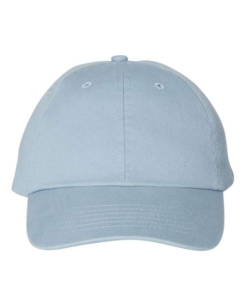 Valucap Bio-Washed Classic Dad Hat - Baby Blue Front