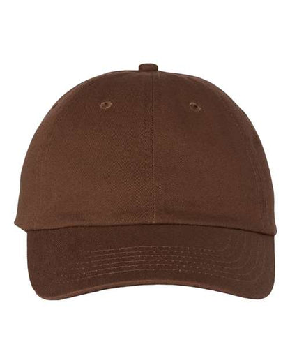 Valucap Bio-Washed Classic Dad Hat - Brown Front