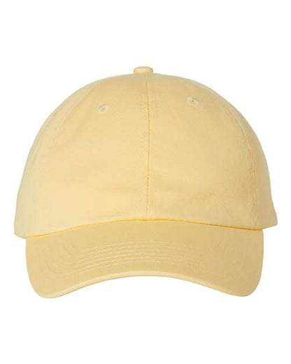 Valucap Bio-Washed Classic Dad Hat - Butter Front