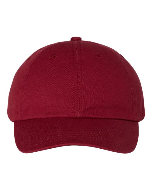 Valucap Bio-Washed Classic Dad Hat - Cardinal Front