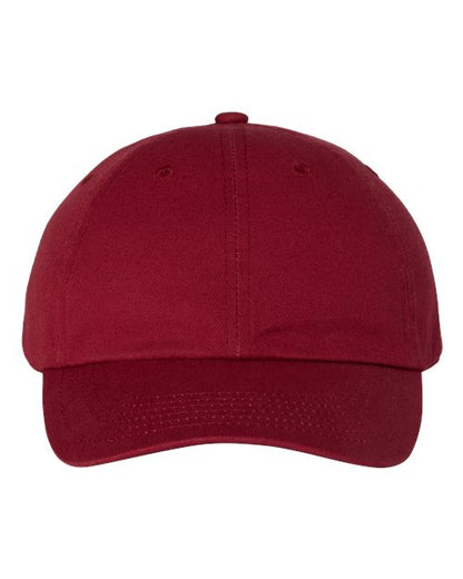 Valucap Bio-Washed Classic Dad Hat - Cardinal Front