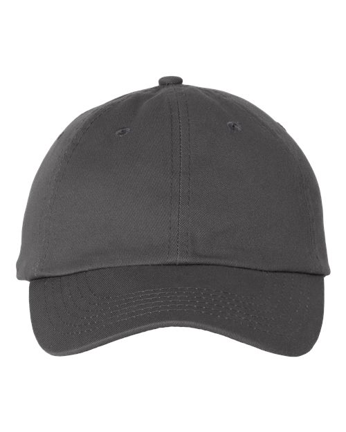 Valucap Bio-Washed Classic Dad Hat - Charcoal Front