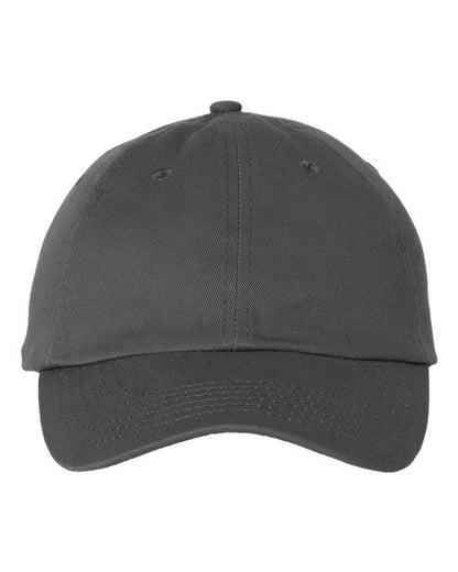 Valucap Bio-Washed Classic Dad Hat - Charcoal Front