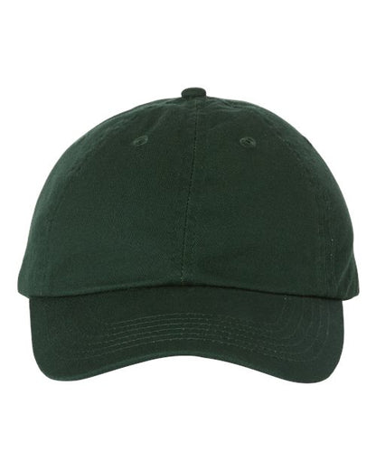 Valucap Bio-Washed Classic Dad Hat - Forest Green Front