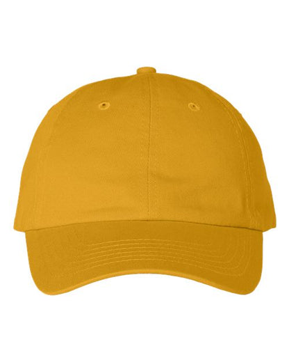 Valucap Bio-Washed Classic Dad Hat - Gold Front