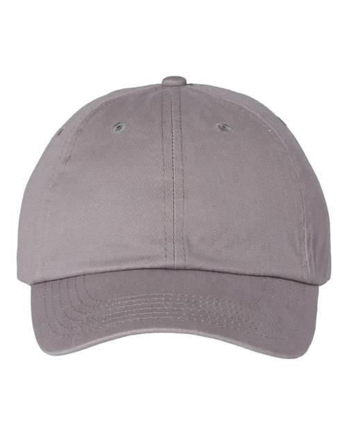 Valucap Bio-Washed Classic Dad Hat - Grey Front