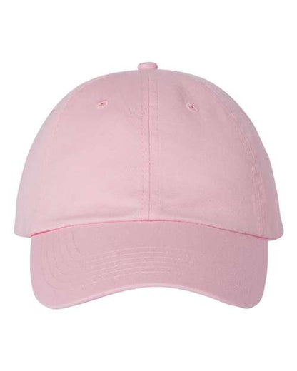 Valucap Bio-Washed Classic Dad Hat - Light Pink Front