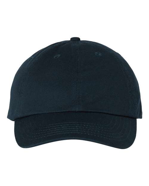 Valucap Bio-Washed Classic Dad Hat - Navy Front