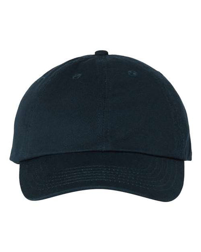 Valucap Bio-Washed Classic Dad Hat - Navy Front