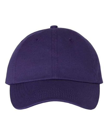 Valucap Bio-Washed Classic Dad Hat - Purple Front