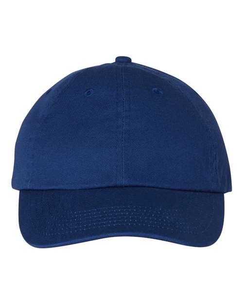 Valucap Bio-Washed Classic Dad Hat - Royal Front