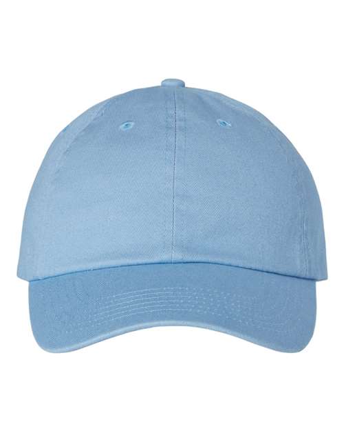 Valucap Bio-Washed Classic Dad Hat - Sky Blue Front