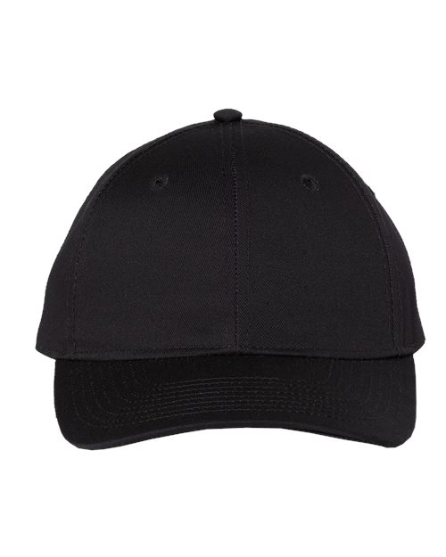 Valucap Lightweight Twill Cap - Black Front