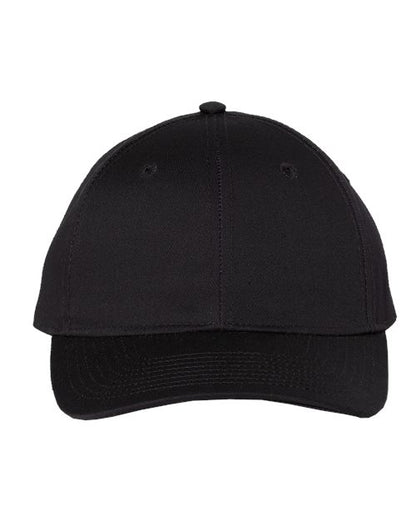 Valucap Lightweight Twill Cap - Black Front
