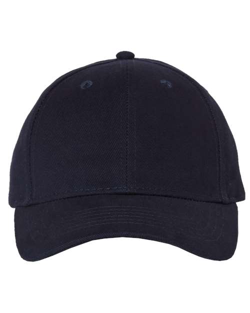 Valucap Heavy Brushed Twill Structured Cap - Navy Front