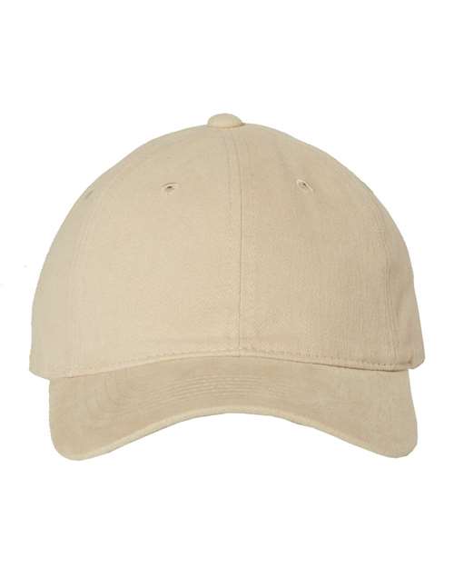 Valucap Heavy Brushed Twill Unstructured Cap - Khaki Front