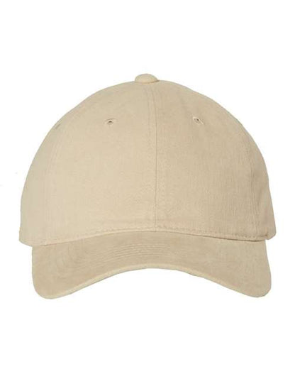 Valucap Heavy Brushed Twill Unstructured Cap - Khaki Front