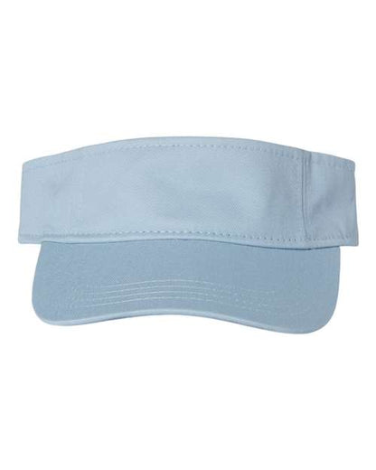 Valucap Bio-Washed Visor - Baby Blue Front