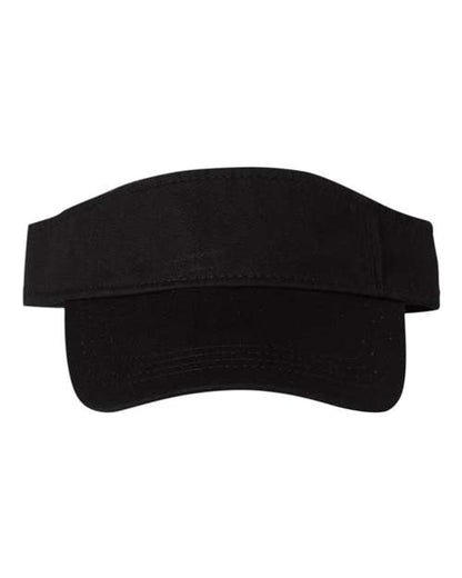 Valucap Bio-Washed Visor - Black Front