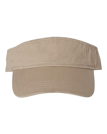 Valucap Bio-Washed Visor - Khaki Front