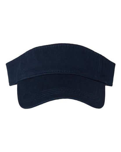 Valucap Bio-Washed Visor - Navy Front