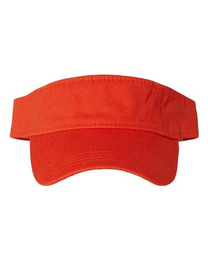 Valucap Bio-Washed Visor - Orange Front