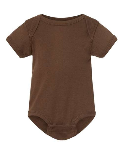 Rabbit Skins Infant Baby Rib Bodysuit - Brown Front