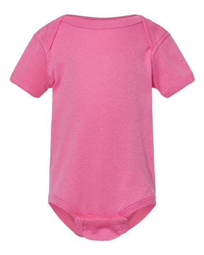 Rabbit Skins Infant Baby Rib Bodysuit - Raspberry Front