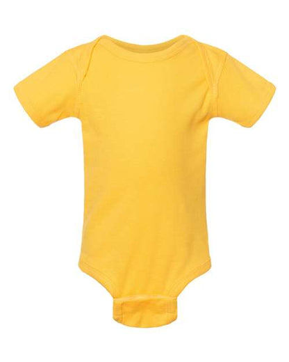 Rabbit Skins Infant Baby Rib Bodysuit - Yellow Front