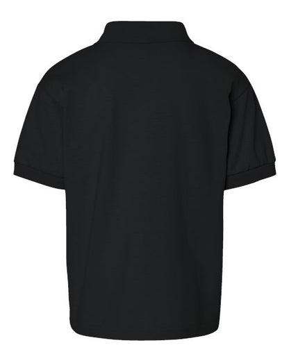 Youth DryBlend® Jersey Polo - Black Back