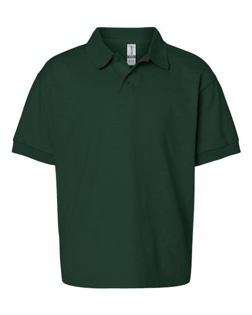 Youth DryBlend® Jersey Polo - Forest Green Front