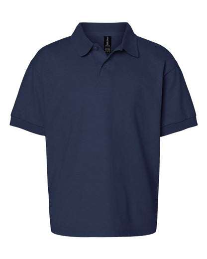 Youth DryBlend® Jersey Polo - Navy Front
