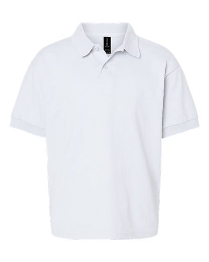 Youth DryBlend® Jersey Polo - White Front