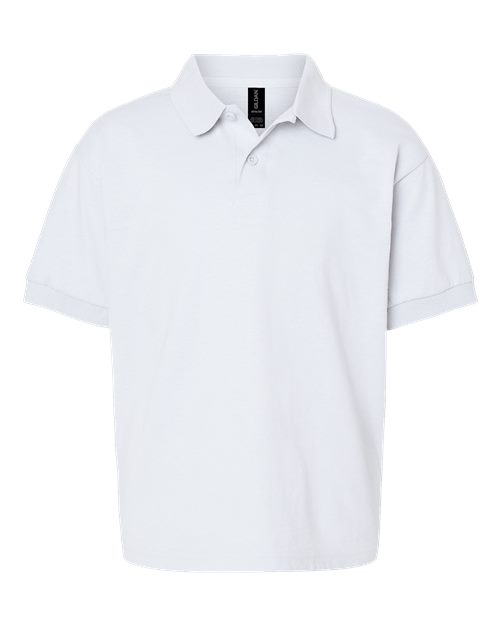 Gildan Youth DryBlend® Jersey Polo - White Front