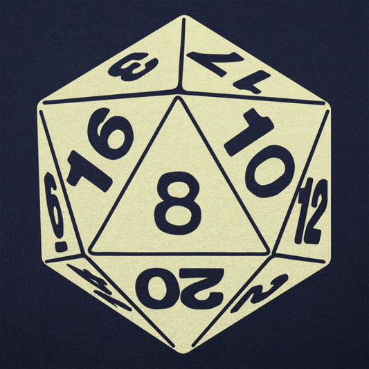 20-Sided Die D20 Tabletop Gaming Dice graphic tee design