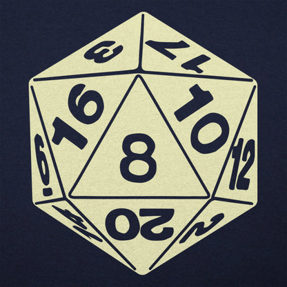 20-Sided Die D20 Tabletop Gaming Dice graphic tee design