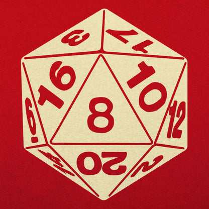20-Sided Die D20 Tabletop Gaming Dice graphic Unisex Heavyweight T-Shirt in Red