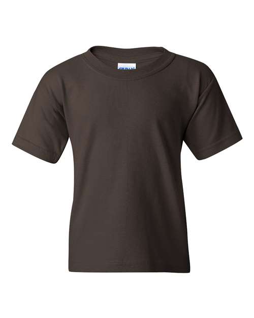 Youth Heavy Cotton™ T-Shirt - Dark Chocolate Front