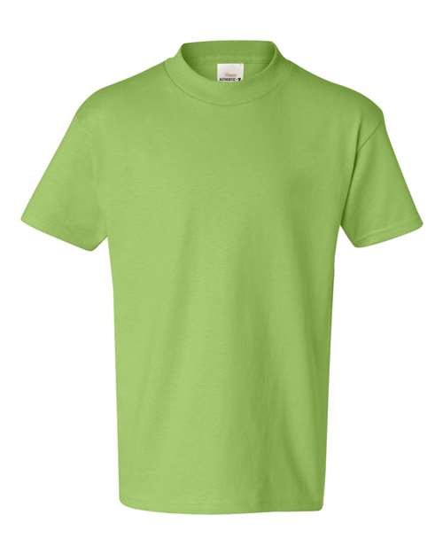 Hanes Youth Authentic T-Shirt - Lime Front