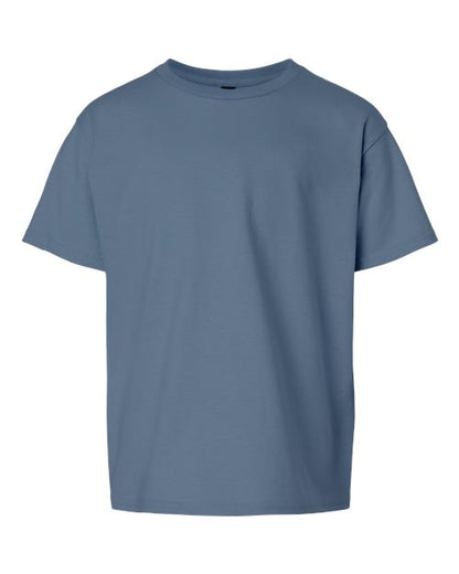 Gildan Youth Ultra Cotton® T-Shirt - Indigo Blue Front