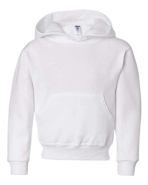 JERZEES Youth NuBlend® Hooded Sweatshirt - White Front