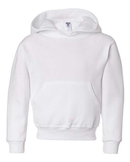 JERZEES Youth NuBlend® Hooded Sweatshirt - White Front