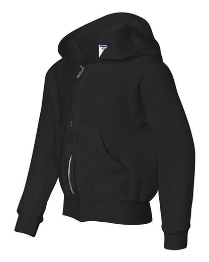 JERZEES Youth NuBlend® Full-Zip Hooded Sweatshirt - Side