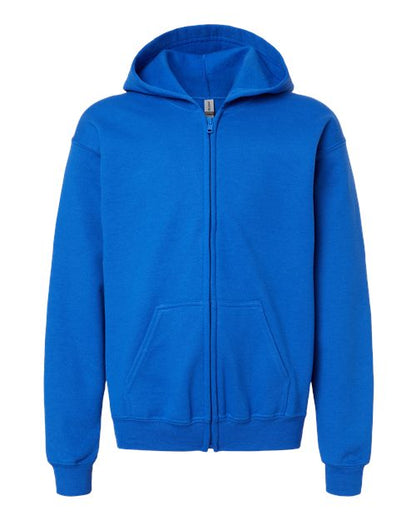 Gildan Youth Heavy Blend™ Full-Zip Hooded Sweatshirt - Royal Front