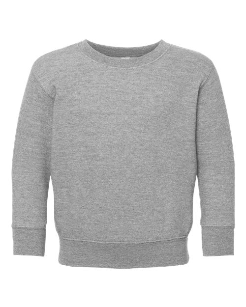Rabbit Skins Toddler Fleece Crewneck Sweatshirt - Heather Front