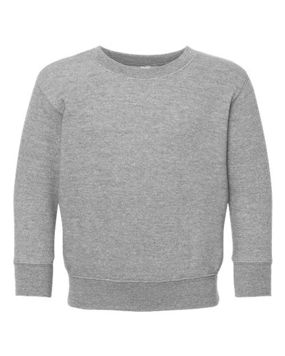 Rabbit Skins Toddler Fleece Crewneck Sweatshirt - Heather Front