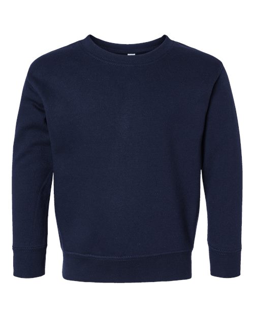Rabbit Skins Toddler Fleece Crewneck Sweatshirt - Navy Front