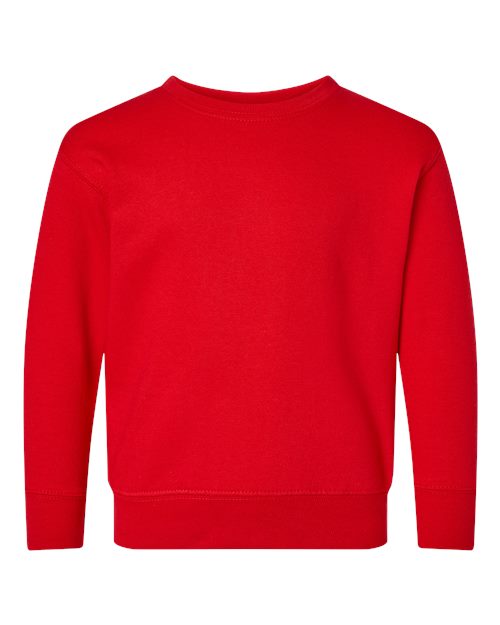 Rabbit Skins Toddler Fleece Crewneck Sweatshirt - Red Front