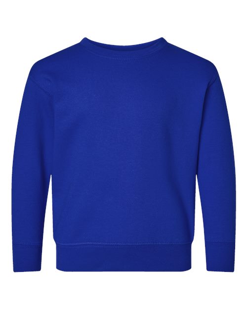 Rabbit Skins Toddler Fleece Crewneck Sweatshirt - Royal Front