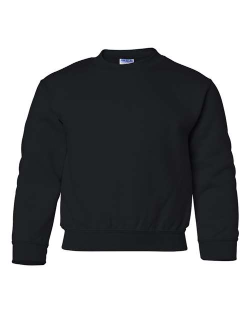 Youth Heavy Blend™ Crewneck Sweatshirt - Black Front